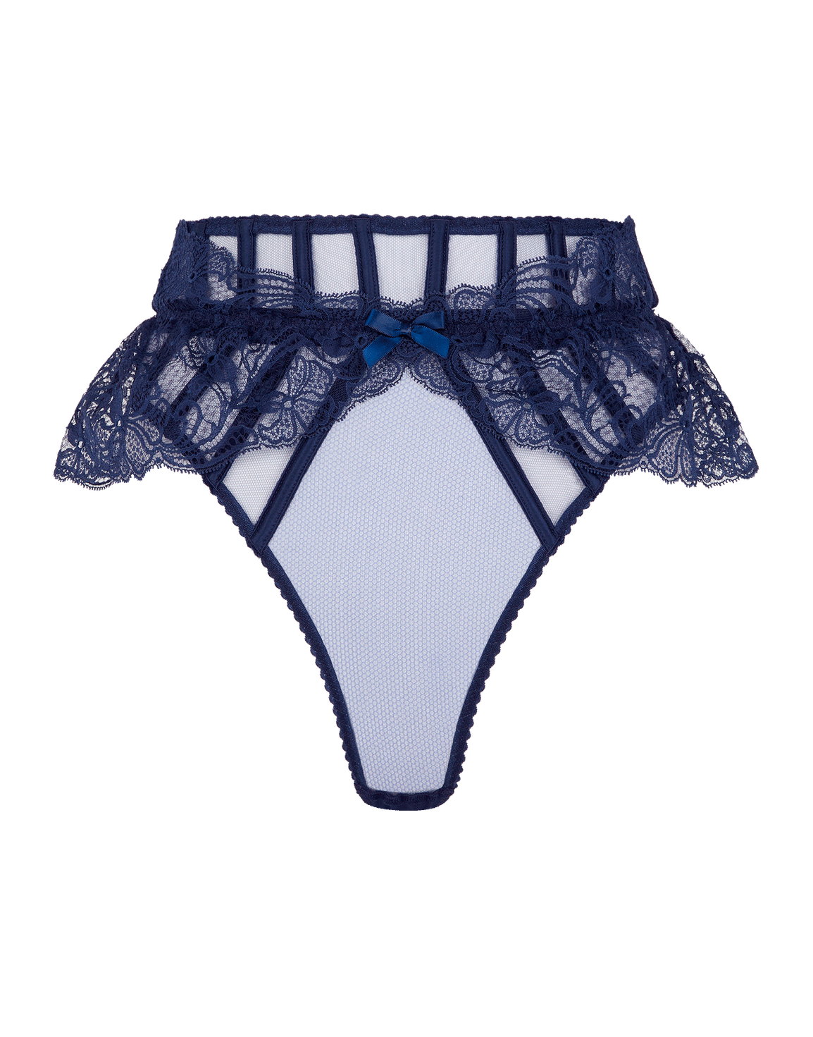 Rozlyn Suspender Thong Navy | Agent Provocateur