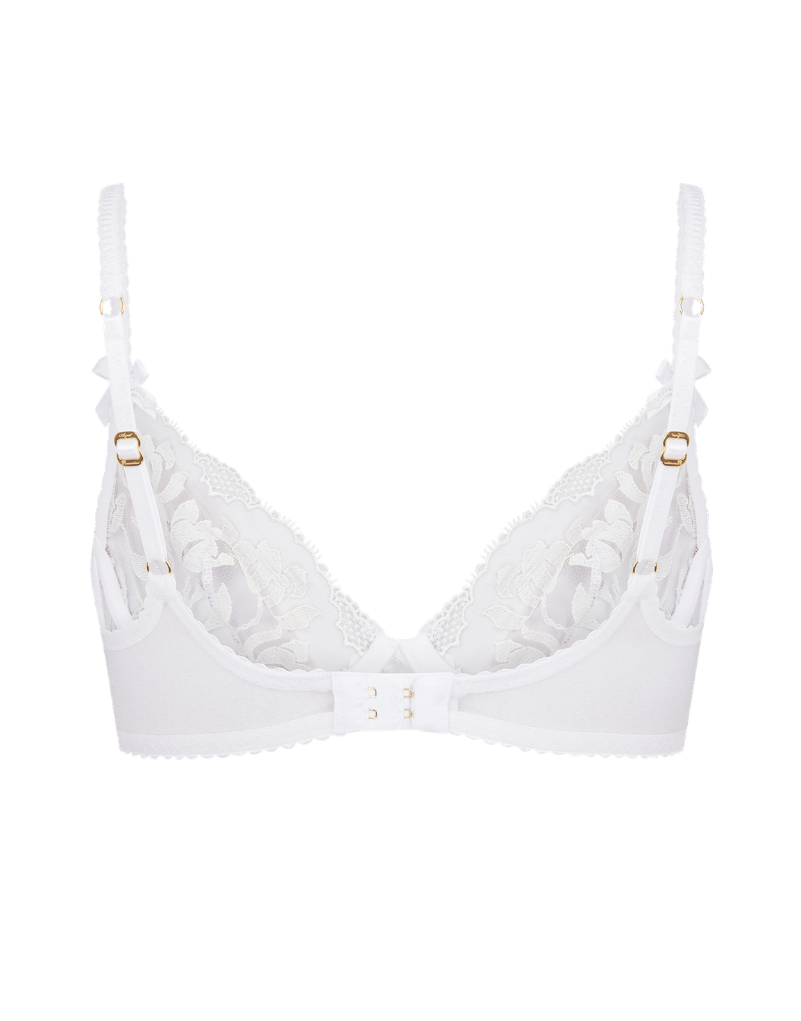 Sparkle Plunge Underwired Bra White | Agent Provocateur