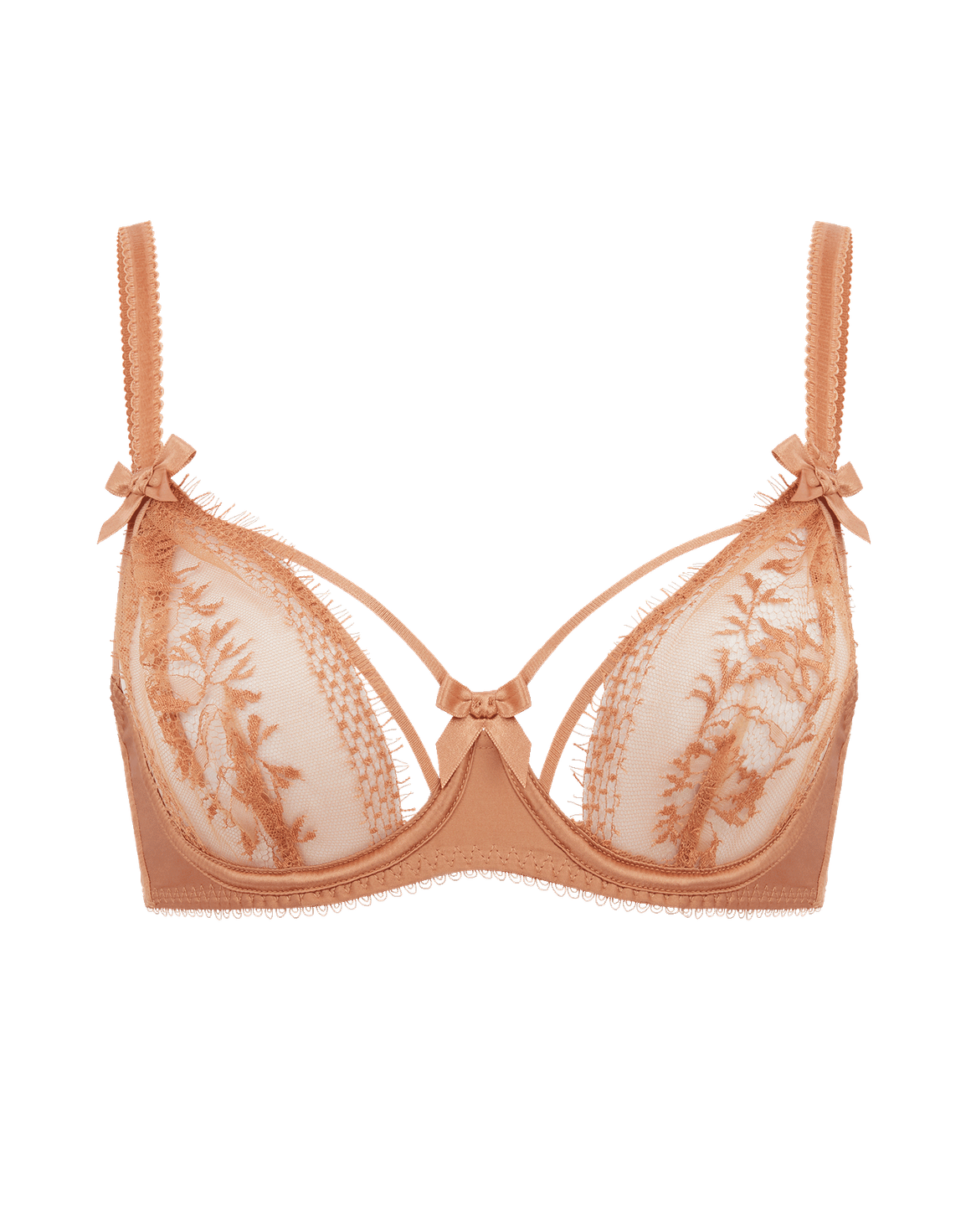 Tanya Plunge Underwired Bra Gold | Agent Provocateur