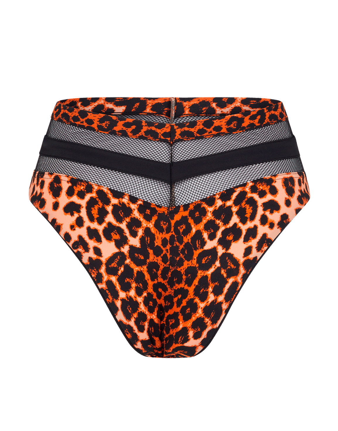 Zenaya High Waisted Bikini Bottom Leopard Print/Black | Agent Provocateur