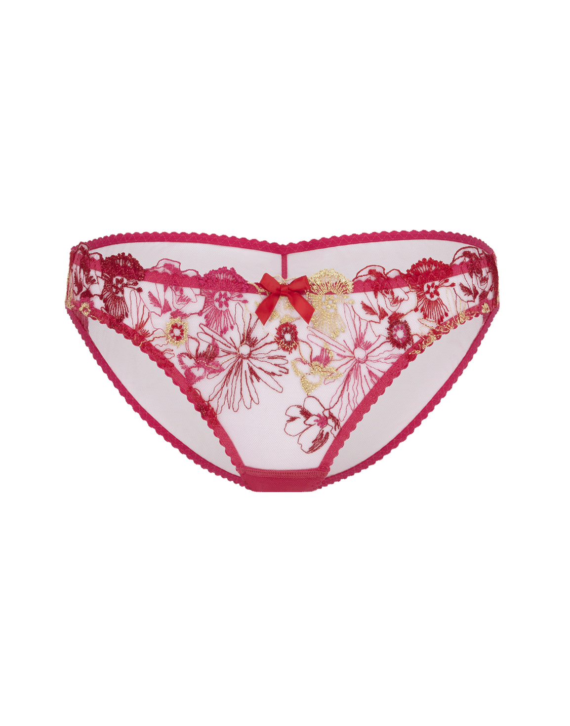 Zuri Full Brief Fuchsia/Red/Gold | Agent Provocateur