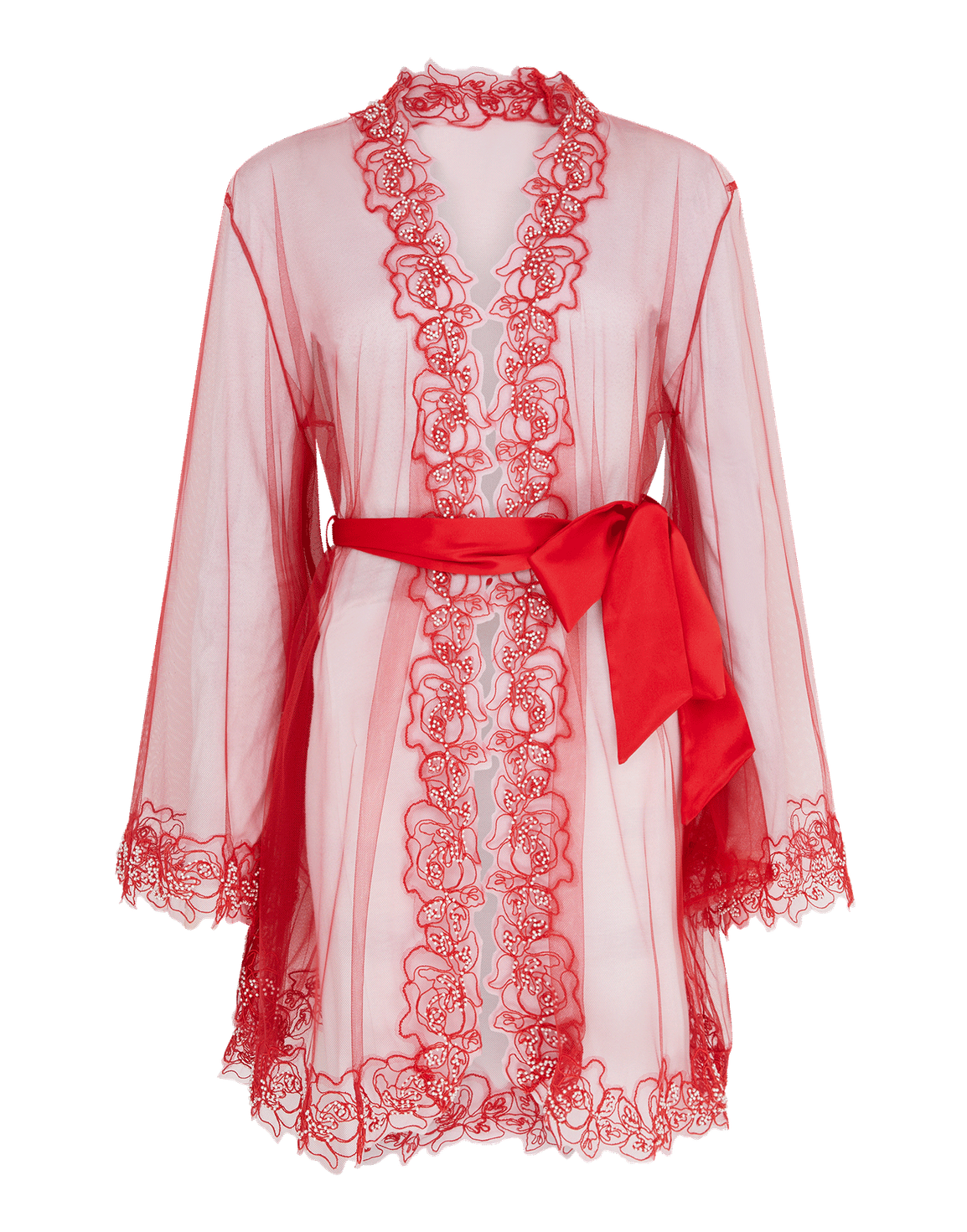 Lindie Short Gown Red/Red | Agent Provocateur