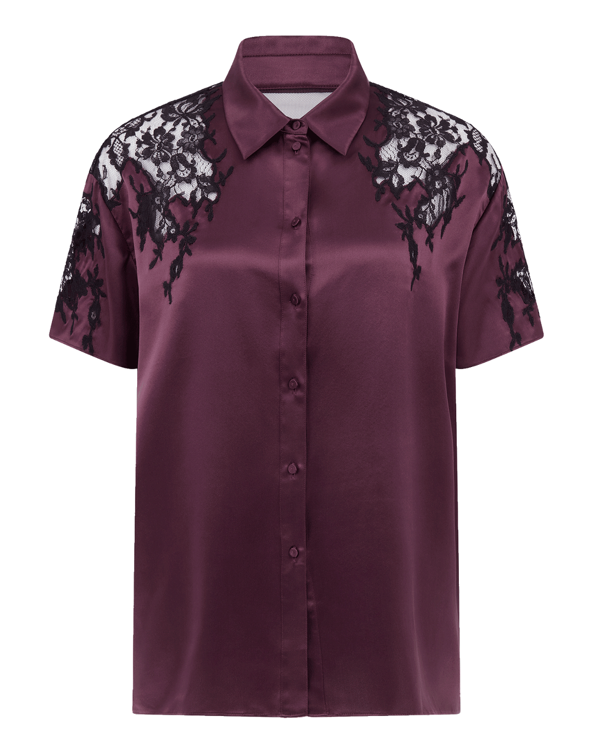 Caressa Pyjama Top Plum | Agent Provocateur