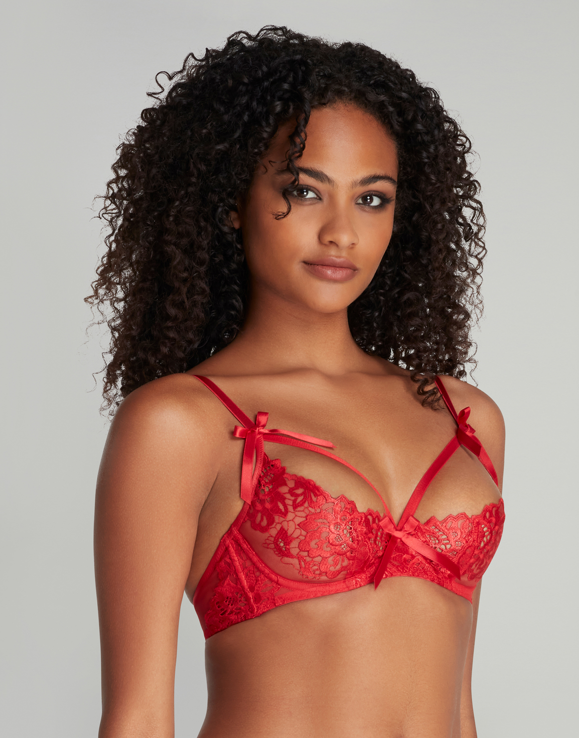 Cendrillon Plunge Underwired Bra Red | Agent Provocateur