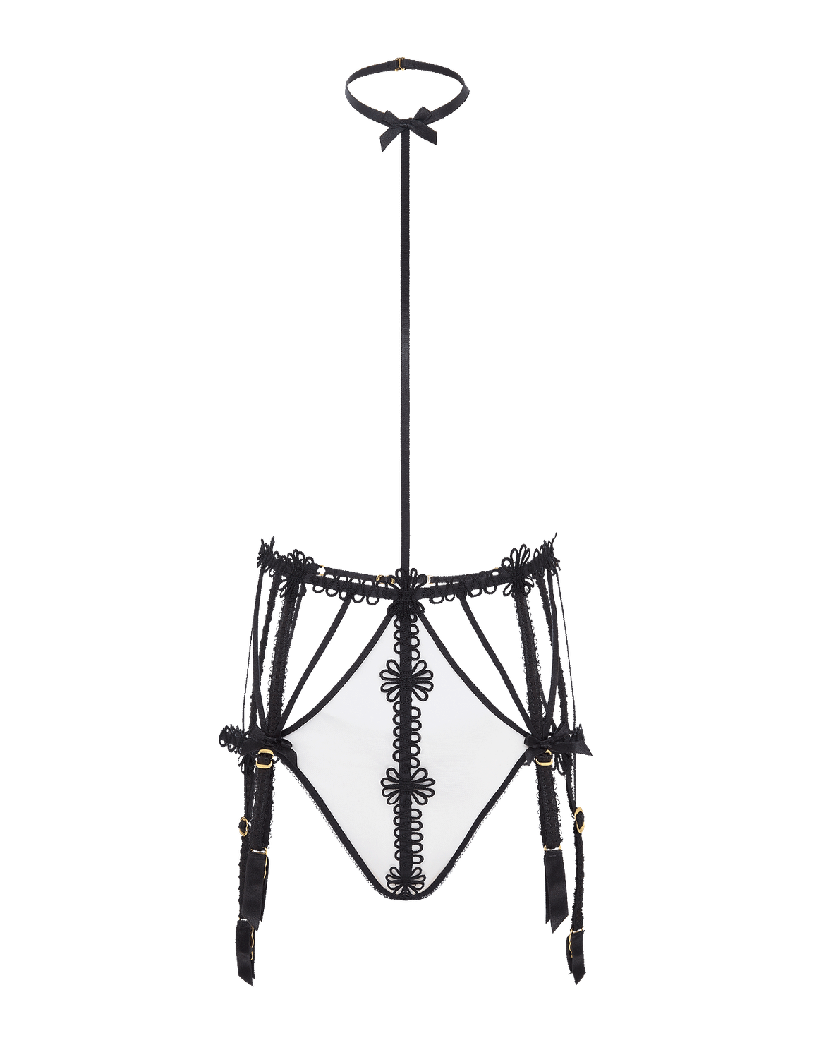 Coletta Playsuit Black/Sand | Agent Provocateur