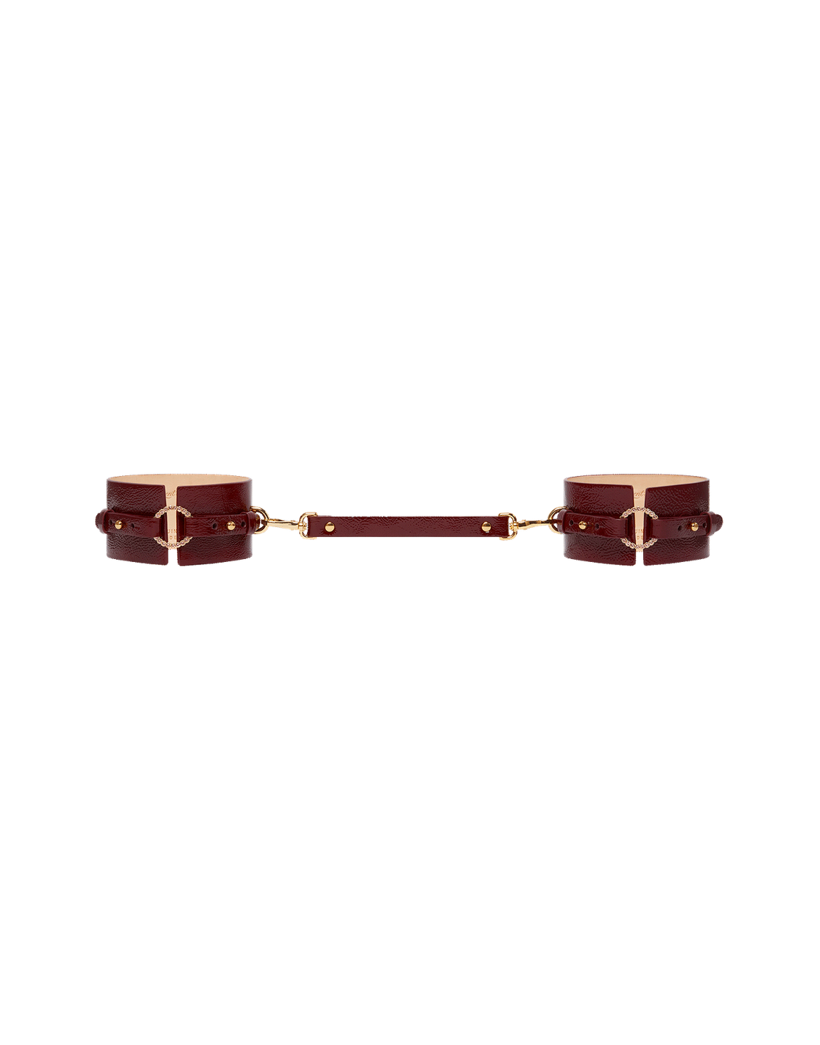 Darlina Ankle Cuffs Burgundy/Gold | Agent Provocateur