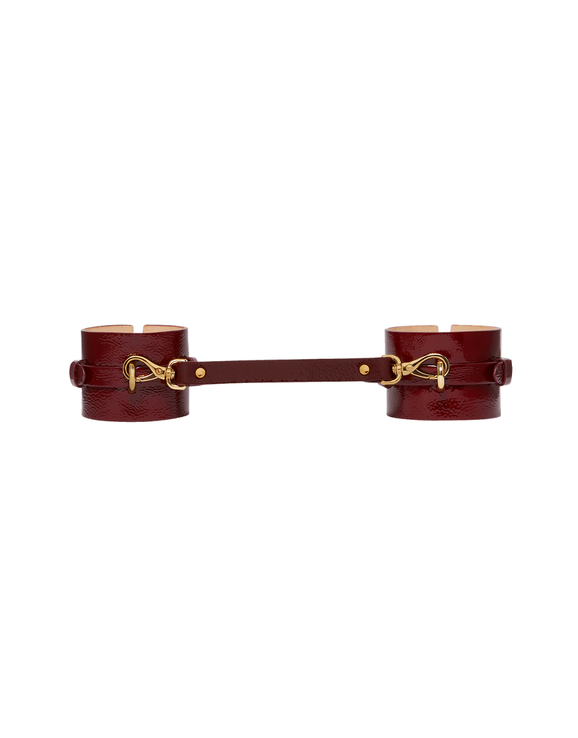 Darlina Hand Cuffs Burgundy/Gold | Agent Provocateur