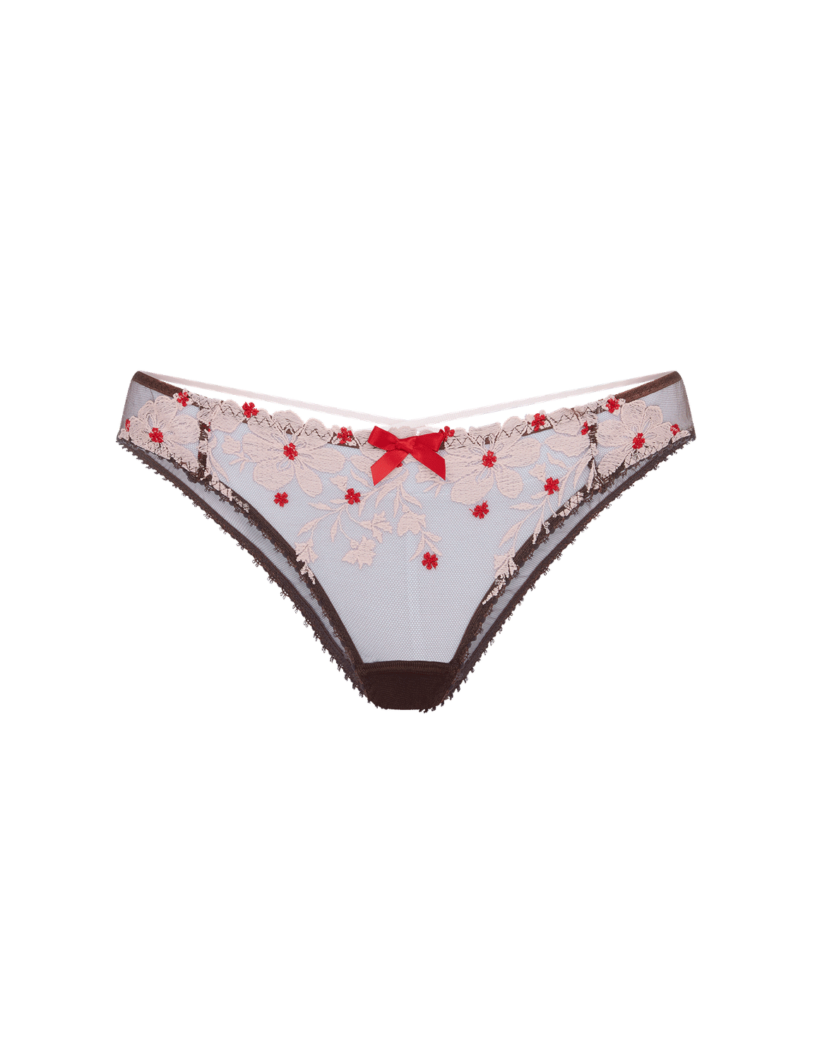 Dawne Full Brief Chestnut/Pink/Red | Agent Provocateur