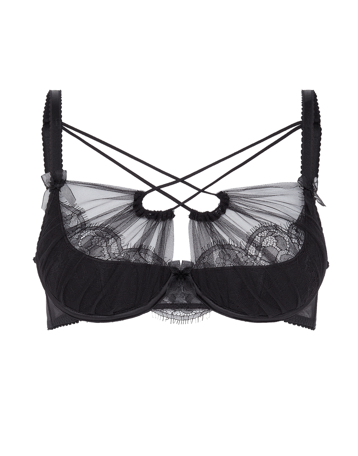Halley High Neck Underwired Bra Black | Agent Provocateur