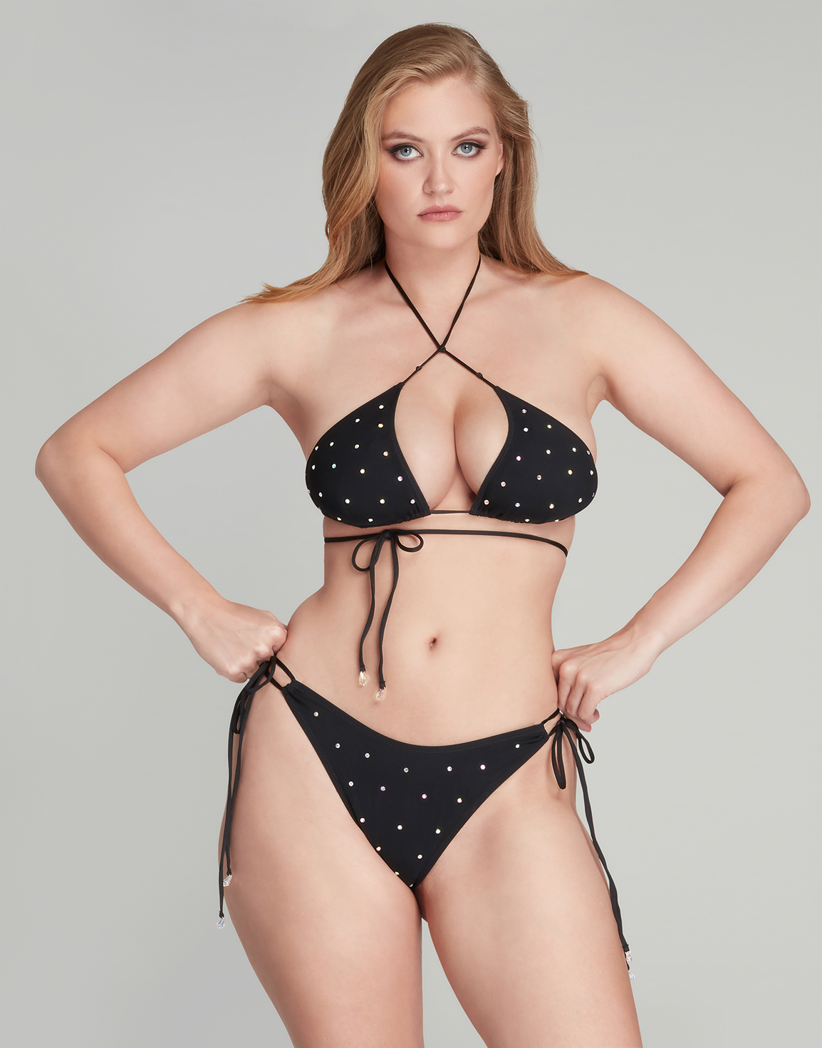 Isameya Bikini Top Black/Iridescent | Agent Provocateur