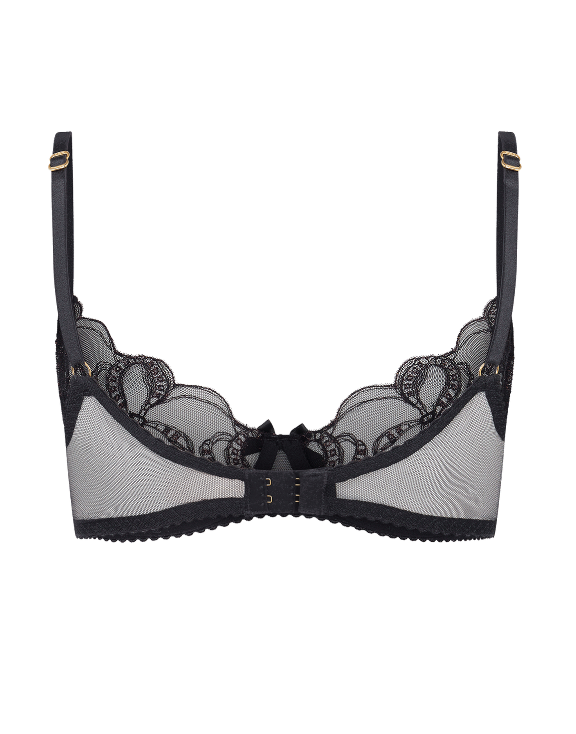 Louella Plunge Underwired Bra Black/Pink | Agent Provocateur
