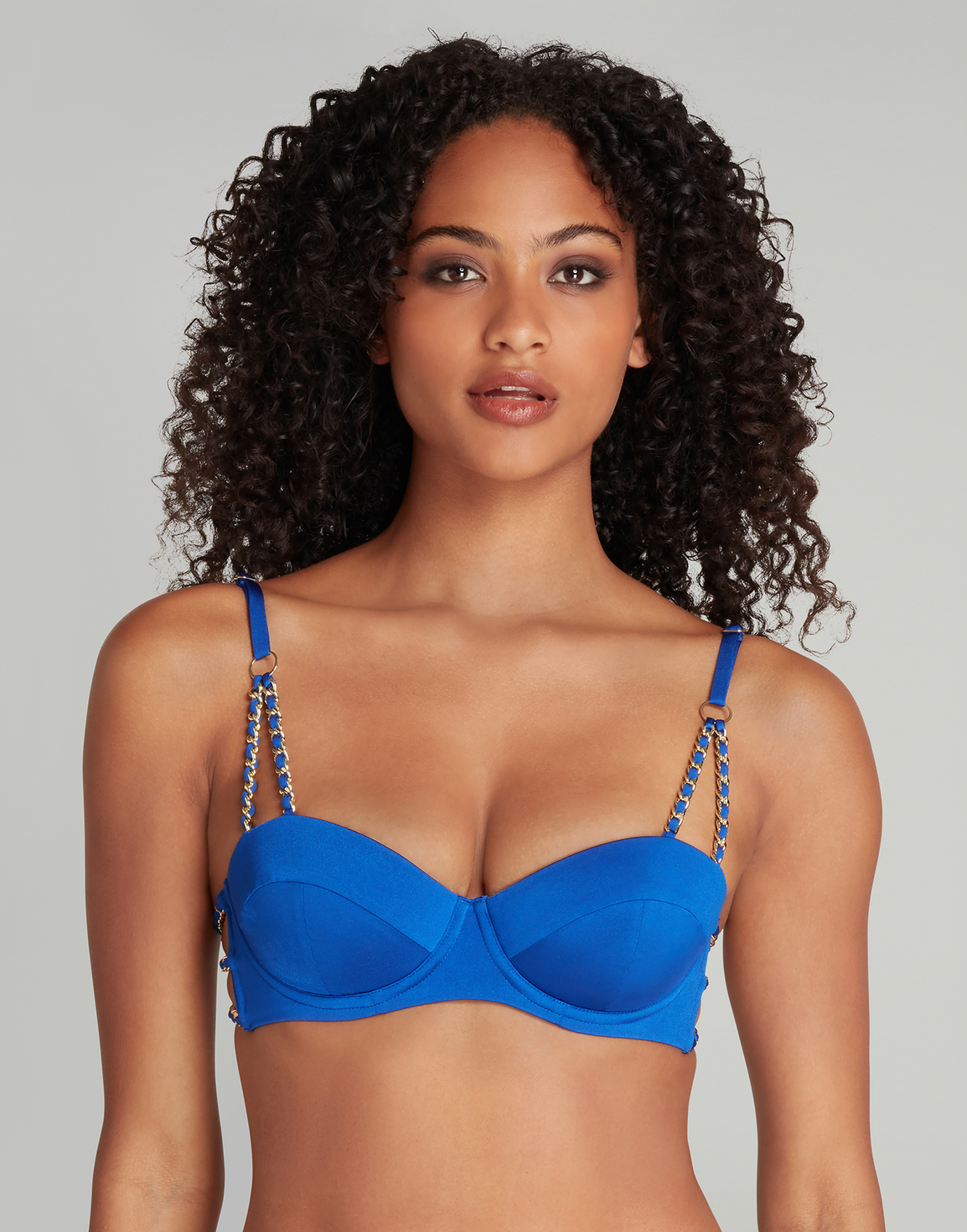 Montie Bikini Top Blue/Gold | Agent Provocateur