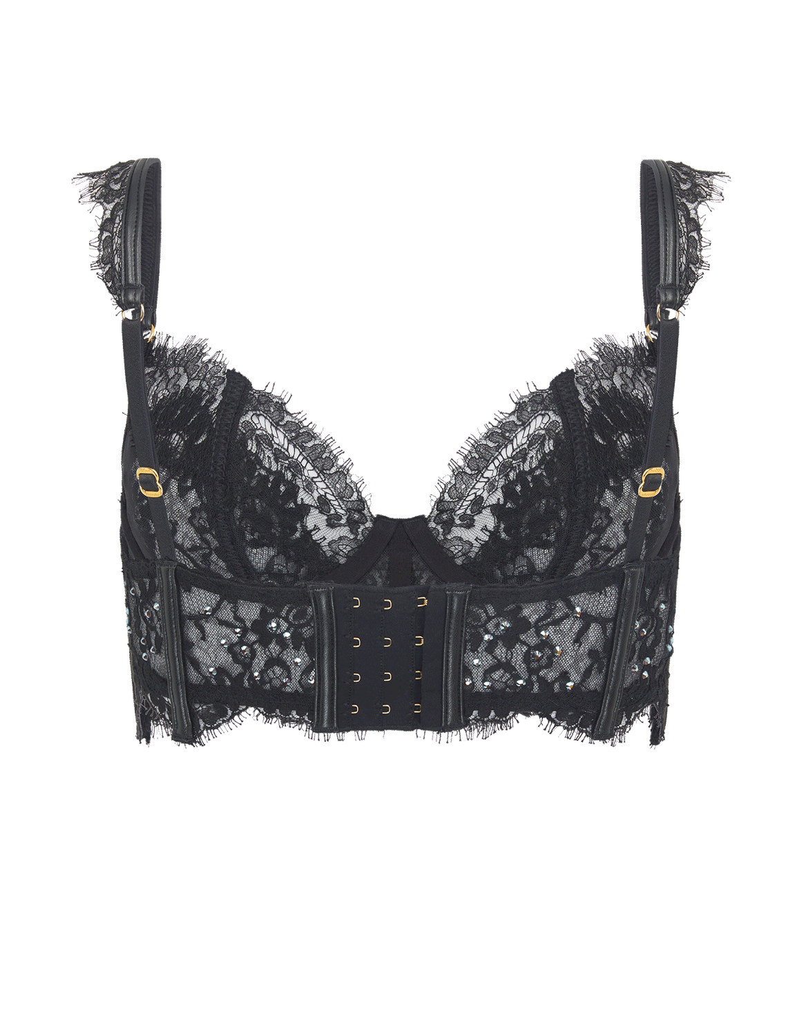 Roxannie Longline Underwired Bra Black | Agent Provocateur