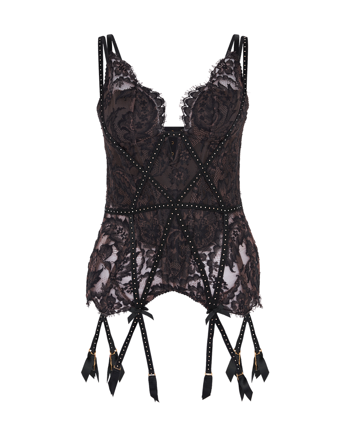 Temptressa Basque Mink/Black | Agent Provocateur