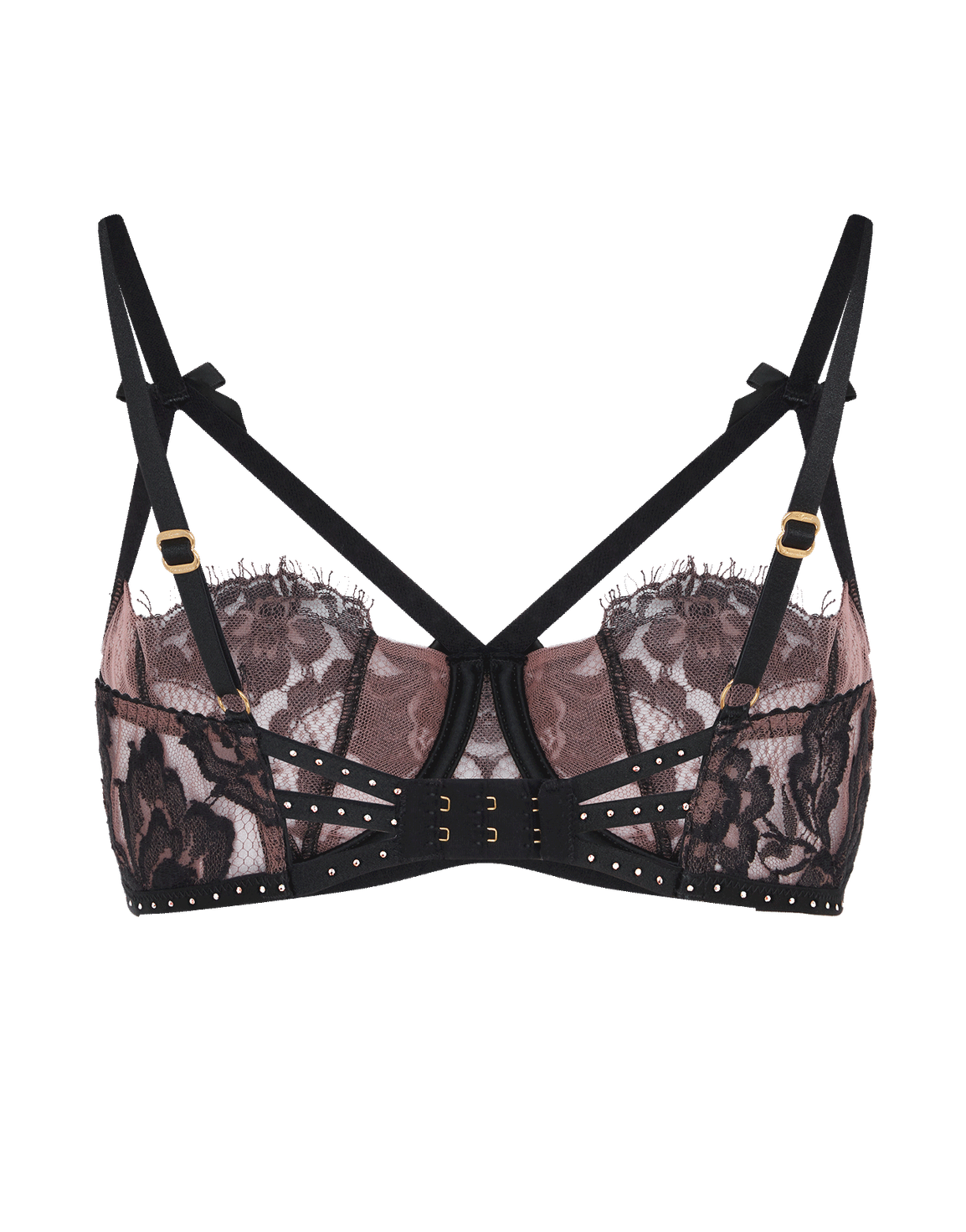 Temptressa High Apex Underwired Bra Mink/Black | Agent Provocateur