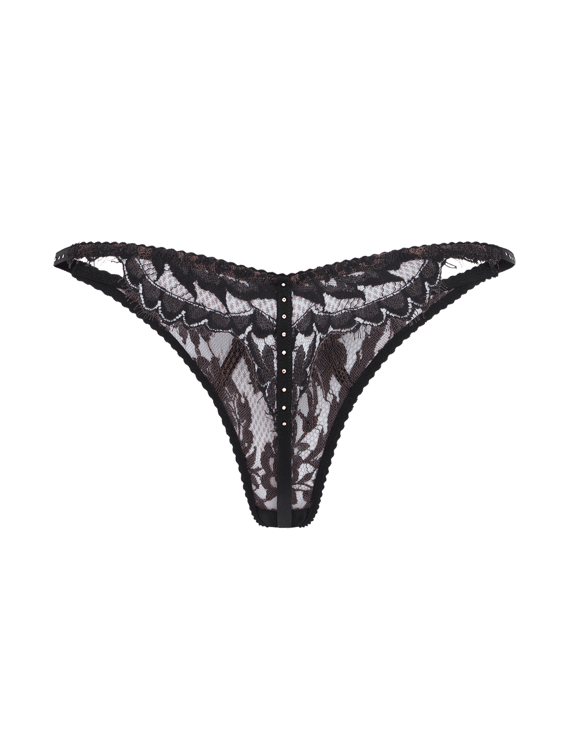 Temptressa Thong Mink/Black | Agent Provocateur