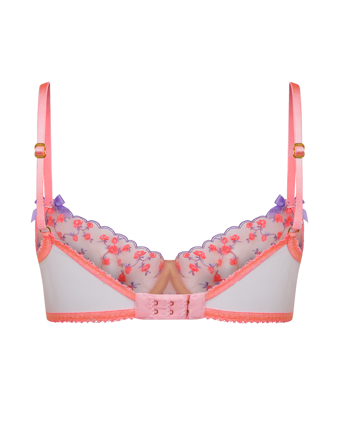 Lissa Plunge Underwired Bra Pink/Lilac | Agent Provocateur