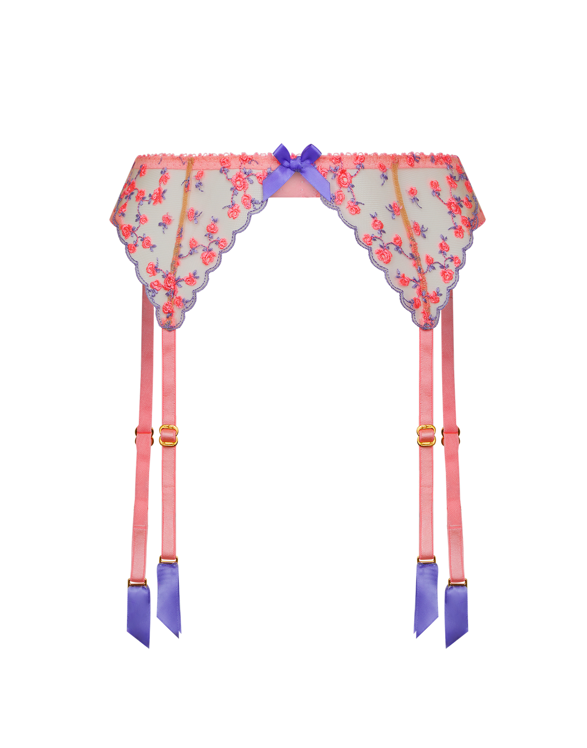 Lissa Suspender Pink/Lilac | Agent Provocateur