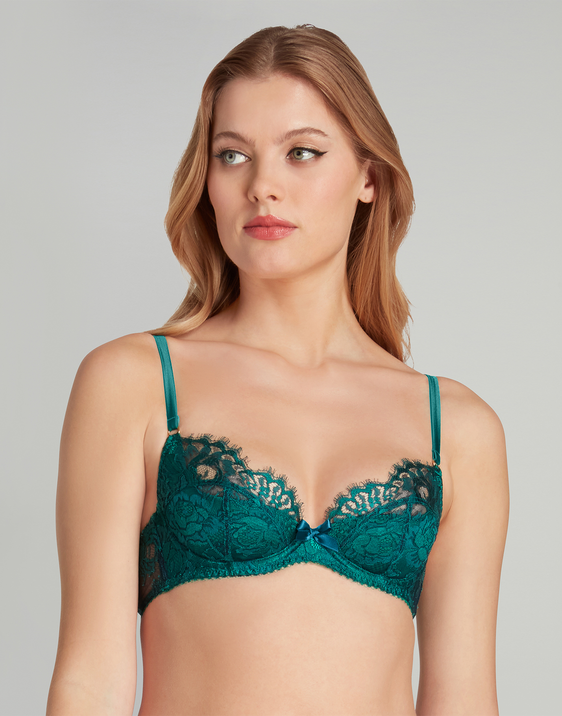 Solanna Plunge Underwired Bra Solanna Green | Agent Provocateur