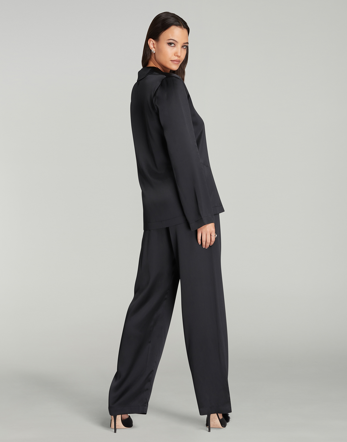 Cecily Pyjama Set Black/Black | Agent Provocateur
