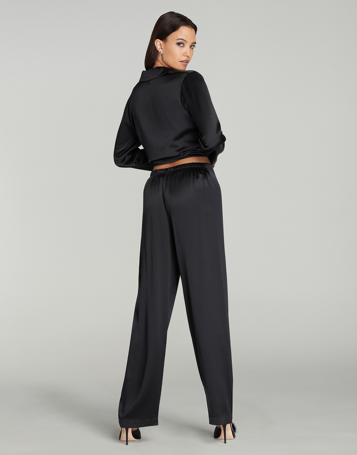 Cecily Pyjama Set Black/Black | Agent Provocateur