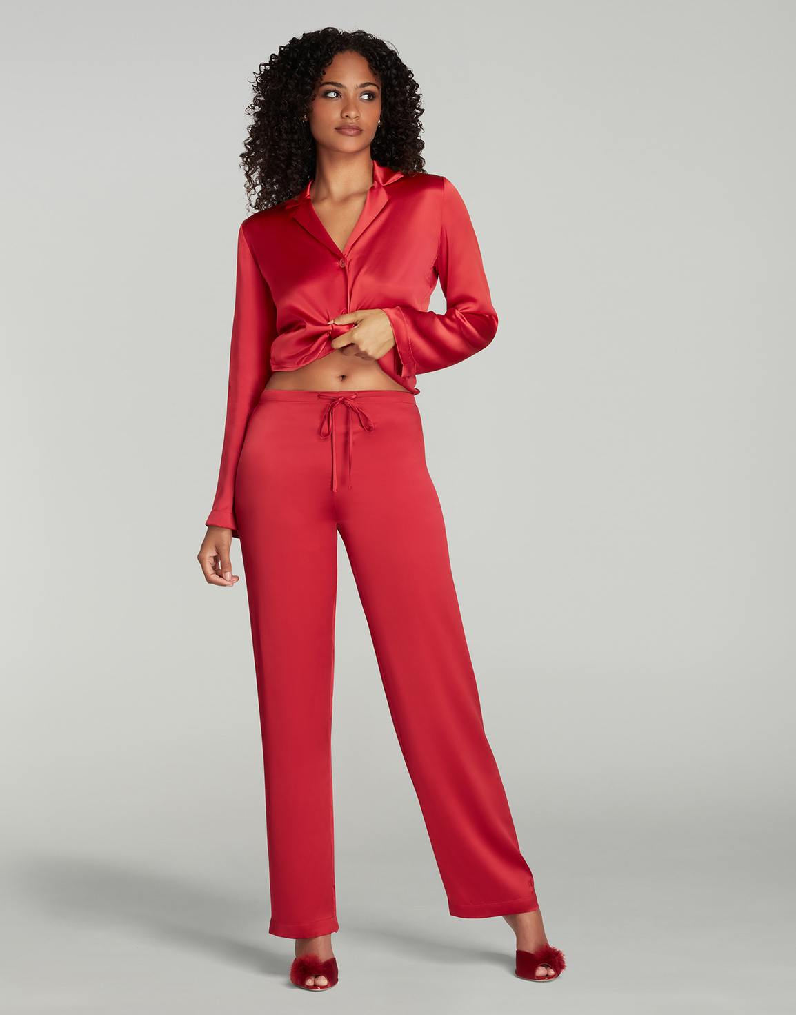Cecily Pyjama Set Red/Red | Agent Provocateur