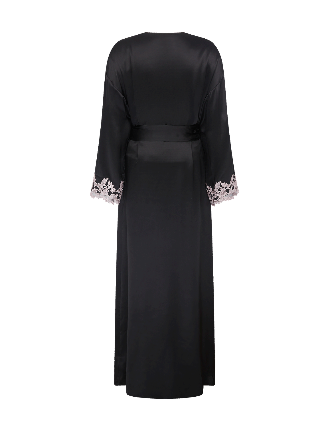 Darina Dressing Gown Black/Pink | Agent Provocateur