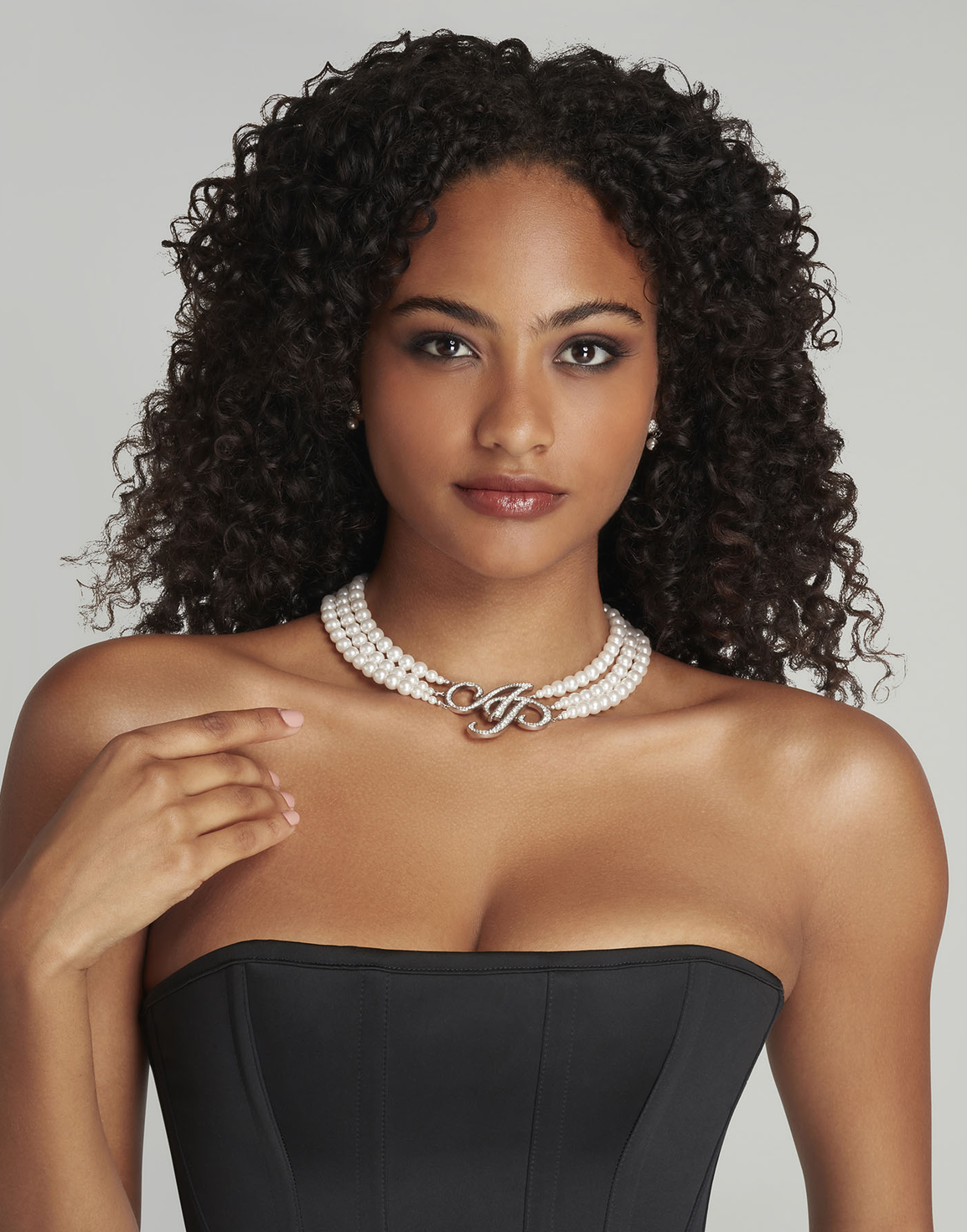 Britt Necklace Silver/Pearl | Agent Provocateur