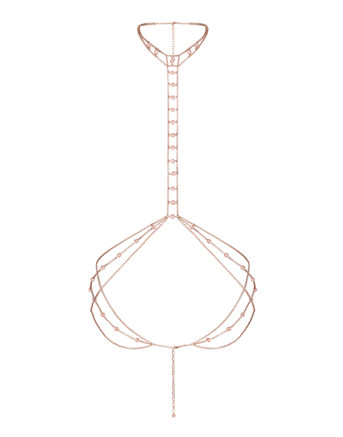 Ronan Body Chain Rose Gold/Pink | Agent Provocateur
