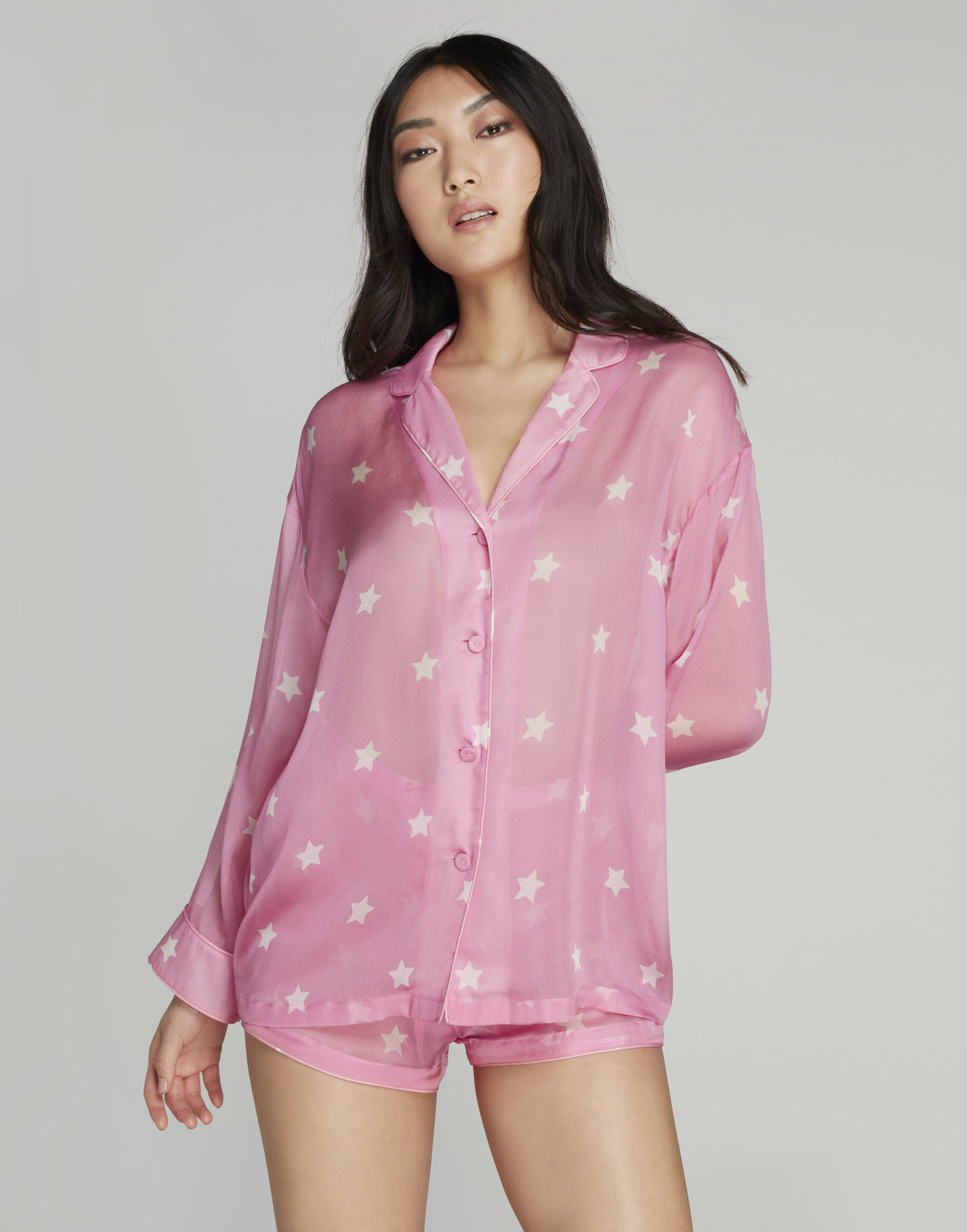 Cozmo Pyjama Shirt Pink | Agent Provocateur
