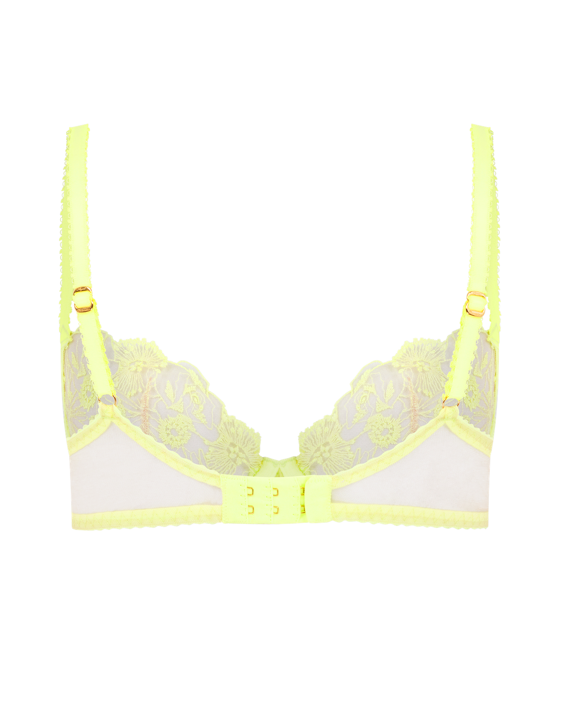 Jayce Plunge Underwired Bra Neon Lemon/Sand | Agent Provocateur
