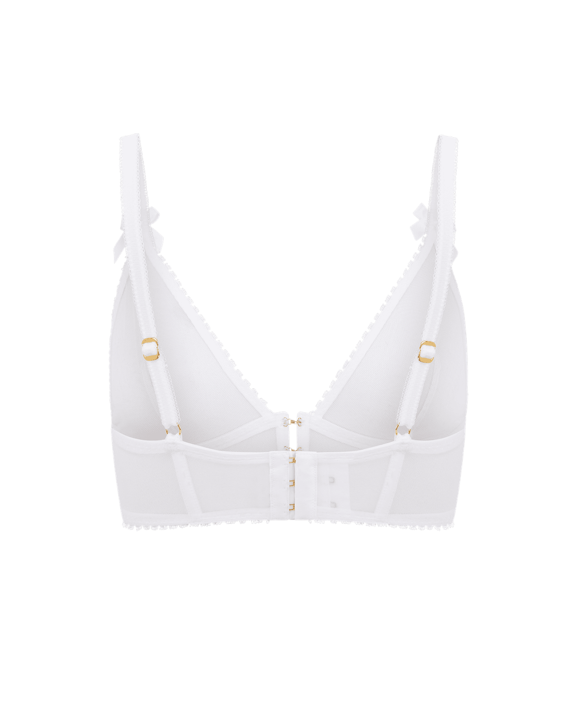 Burty Plunge Non Wired Bra White | Agent Provocateur