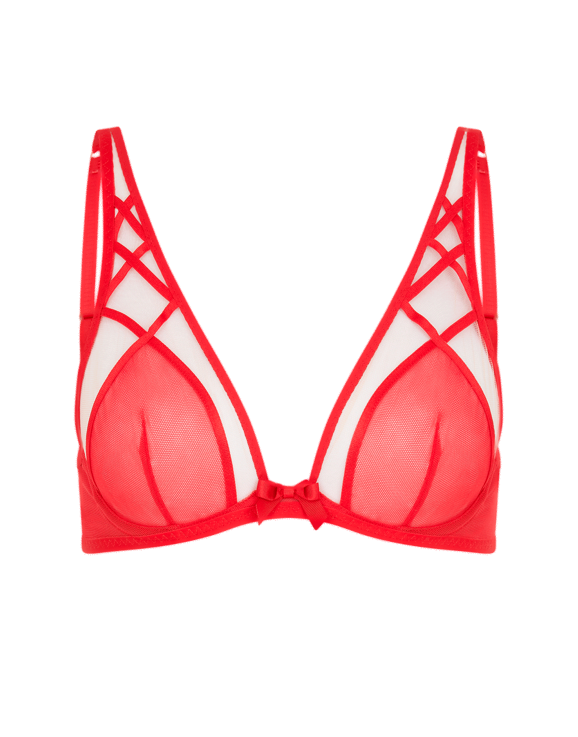 Cherise High Apex Underwired Bra
 Red/Sand | Agent Provocateur