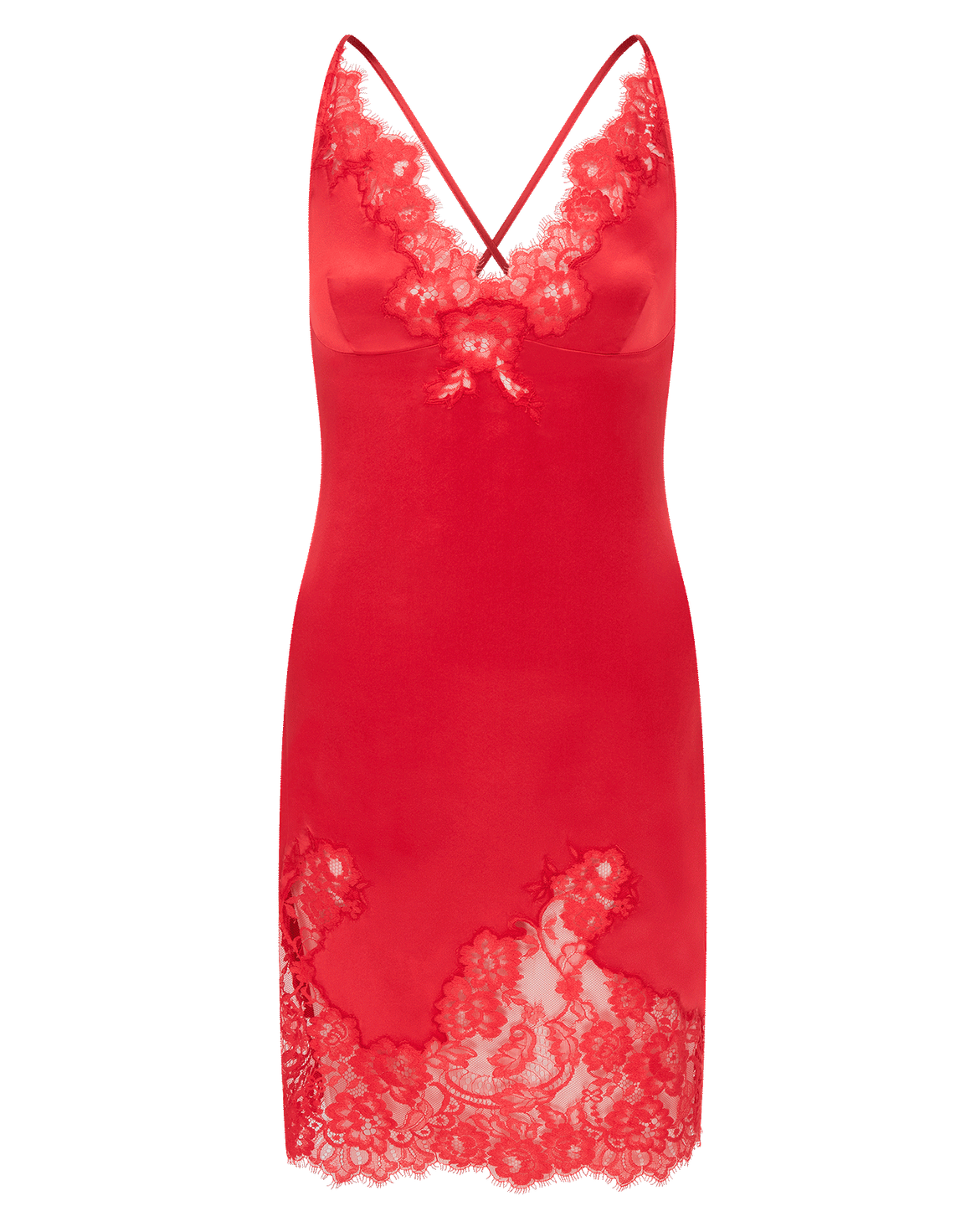 Emmaline Midi Slip Red | Agent Provocateur