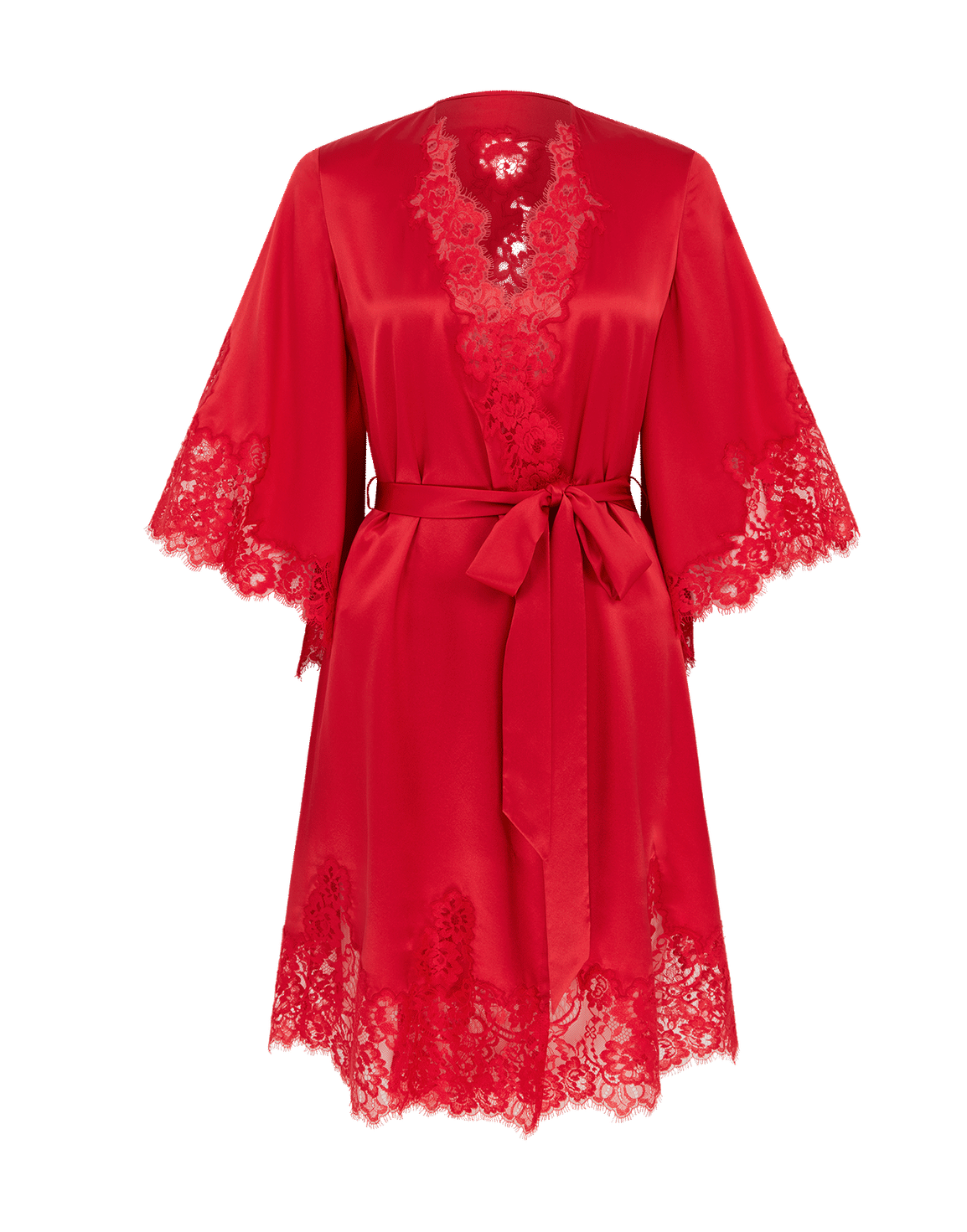 Emmaline Short Dressing Gown Red | Agent Provocateur