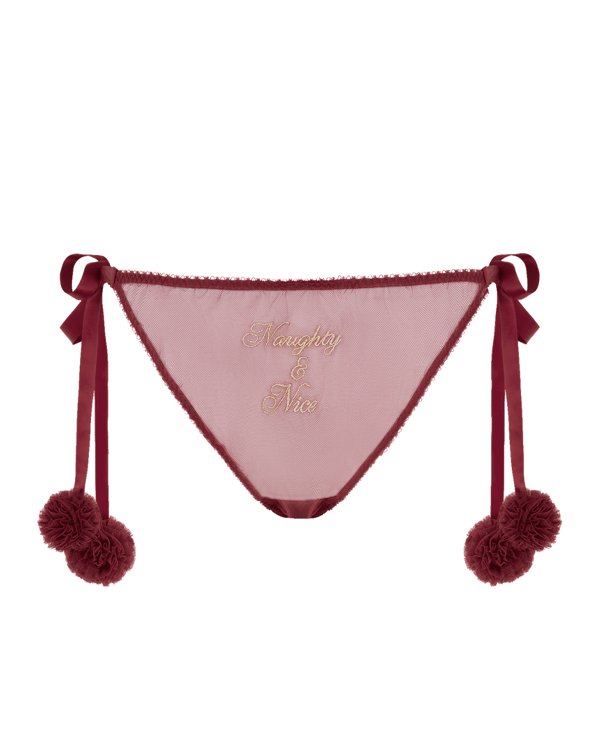 Naughty Tie Side Brief Burgundy | Agent Provocateur