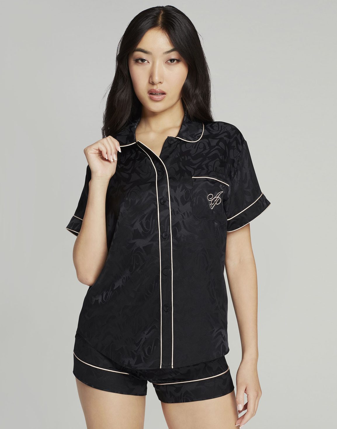 Kassidie Pyjama Shirt Black | Agent Provocateur