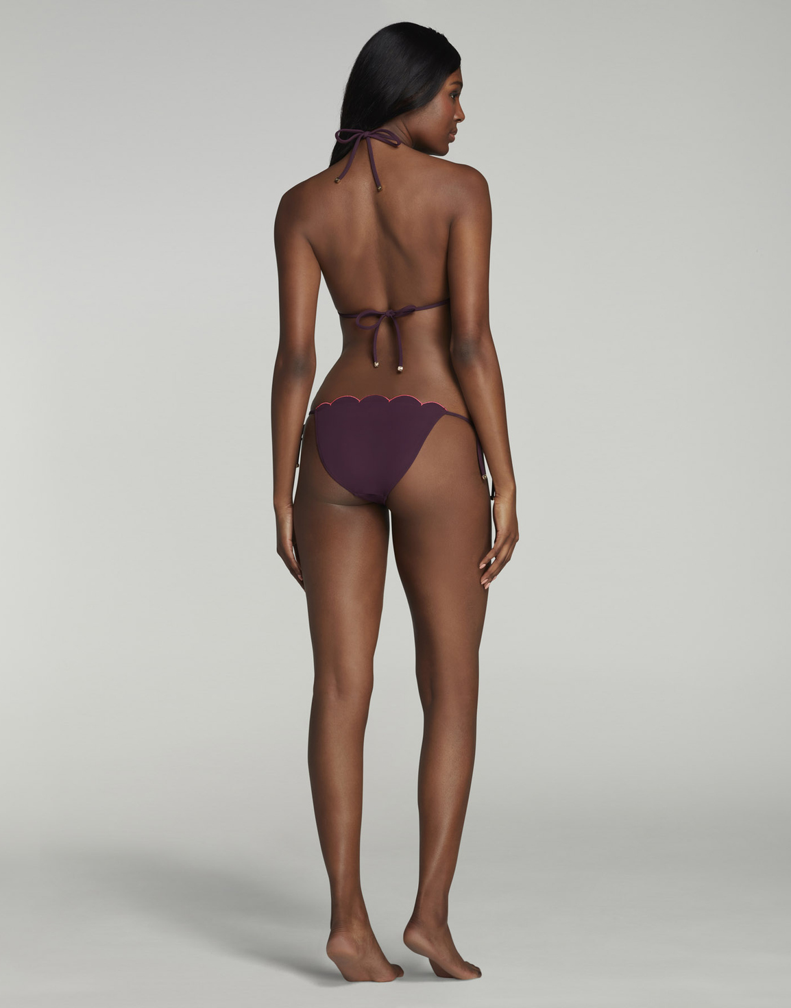 Lorna Tie Side Bikini Top Plum | Agent Provocateur