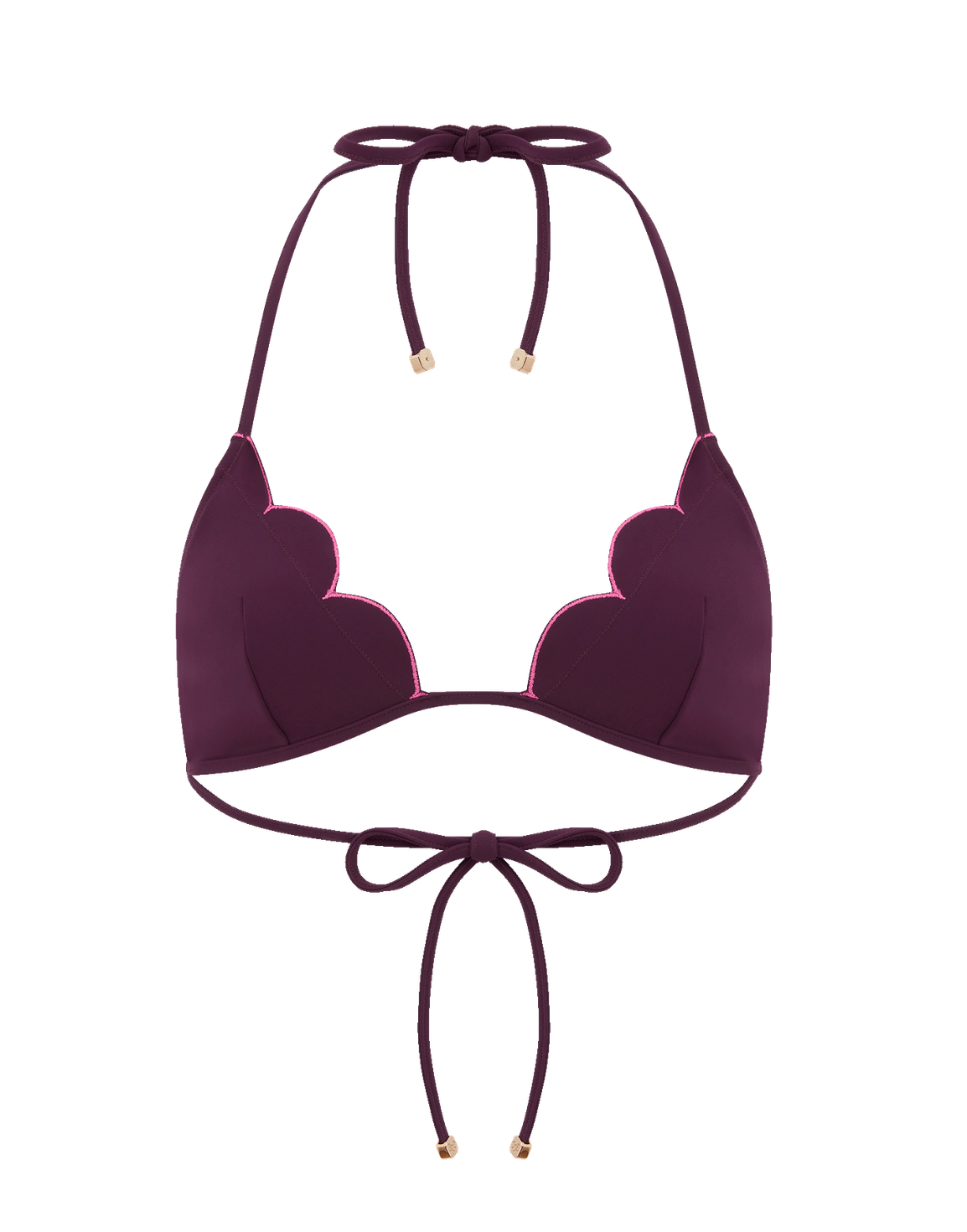 Lorna Tie Side Bikini Top Plum | Agent Provocateur