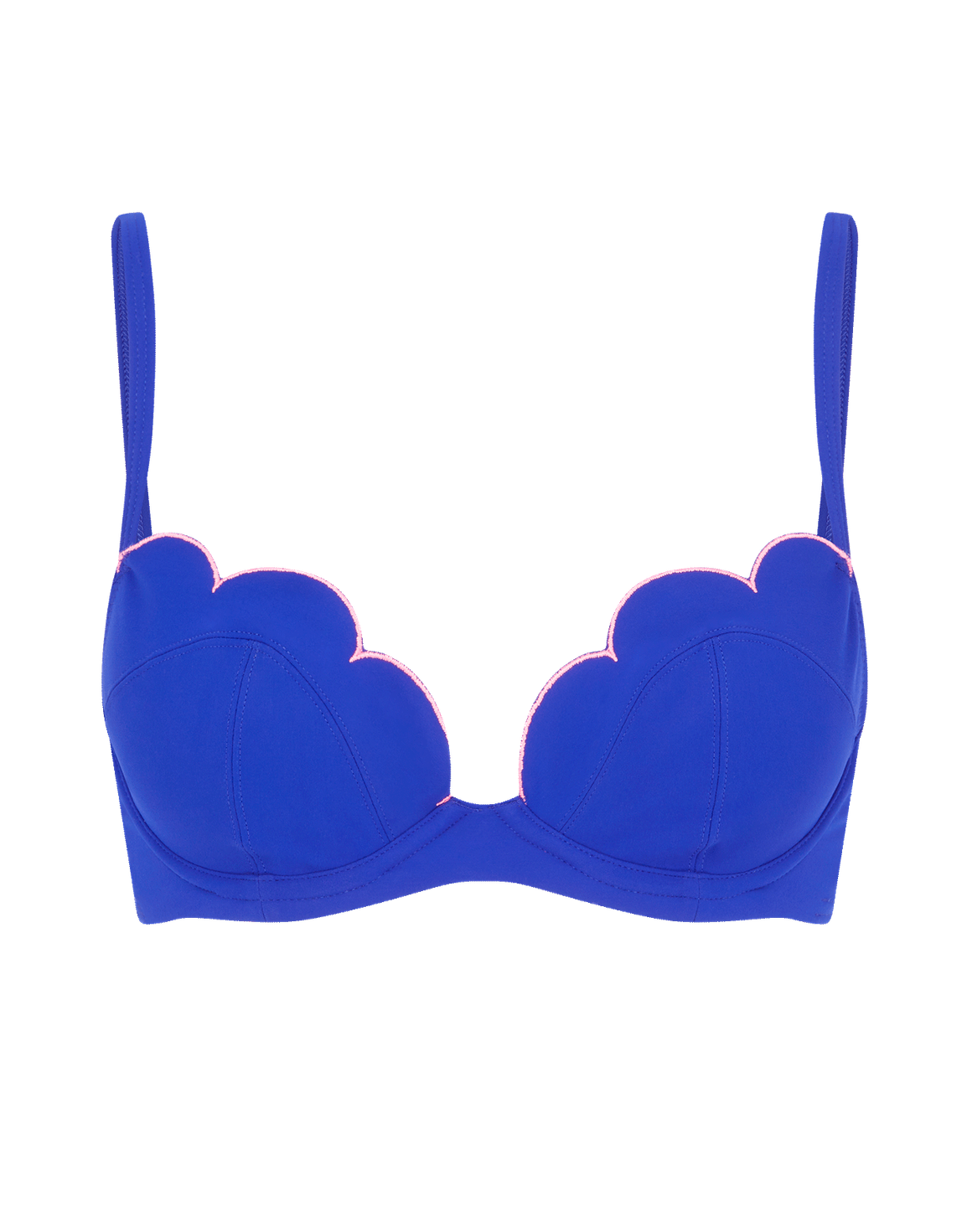 Lorna Cupped Bikini Top Blue/Pink | Agent Provocateur