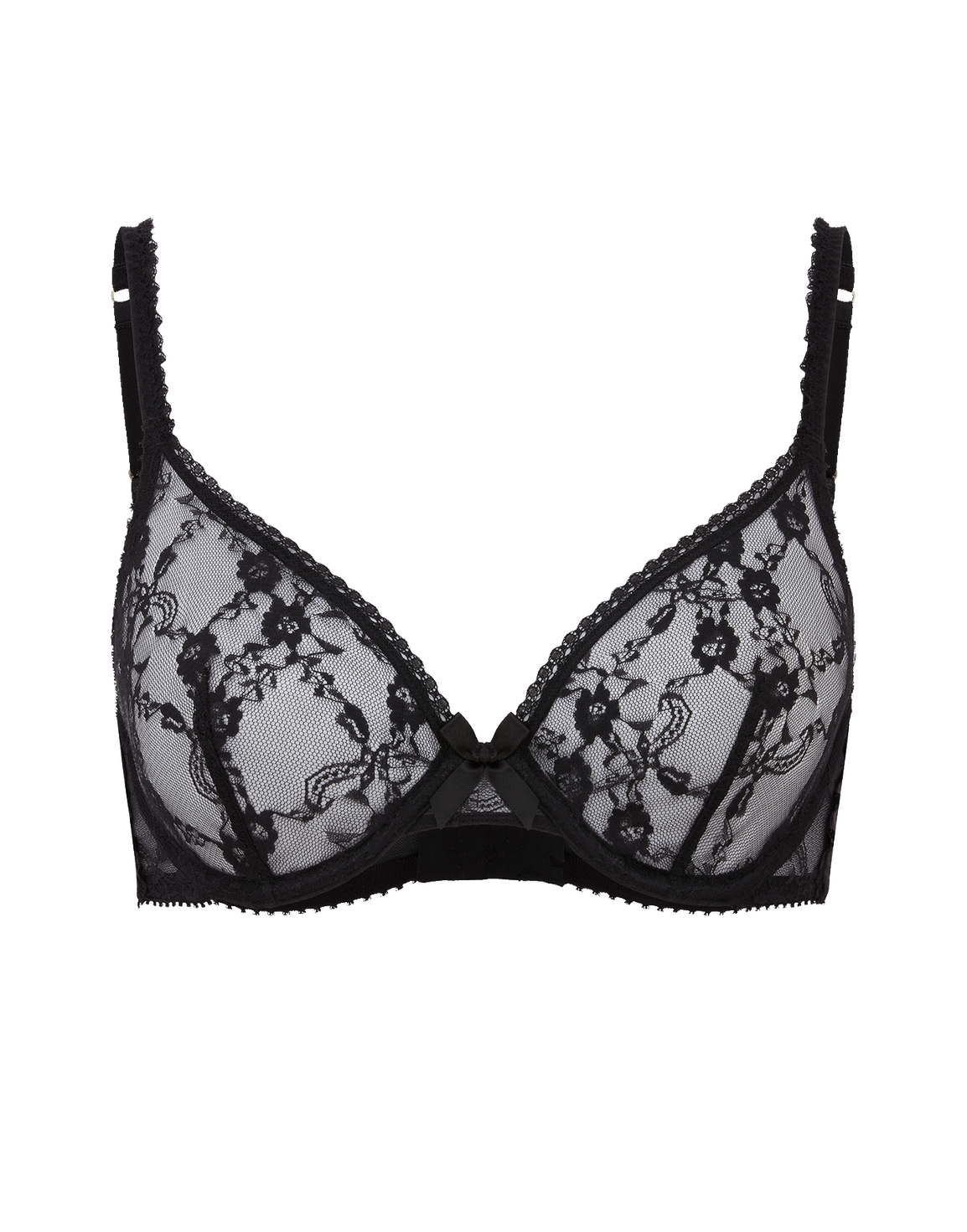 Laily Plunge Underwired Bra Black | Agent Provocateur