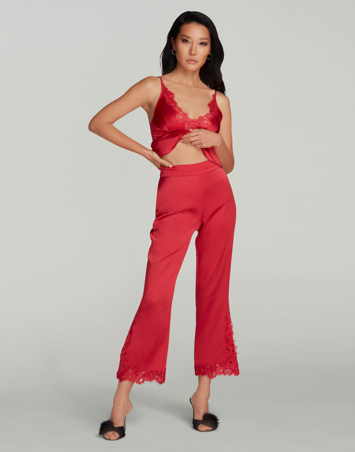 Emmaline Pyjama Trouser Red | Agent Provocateur