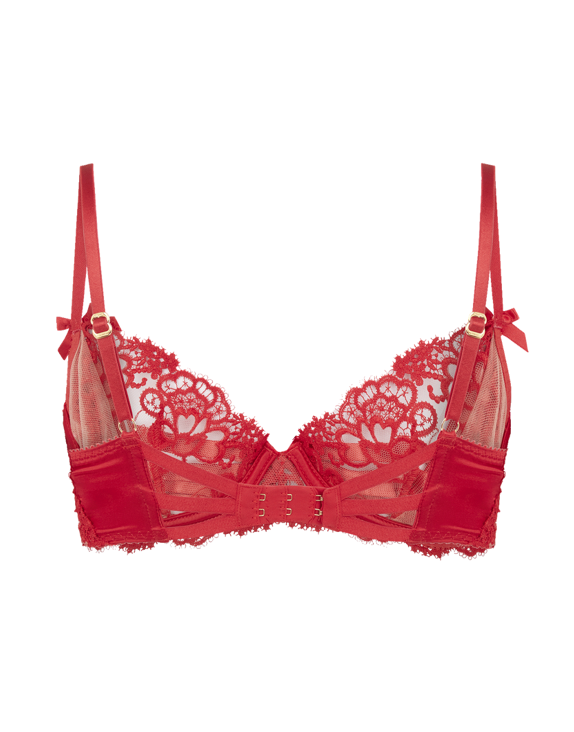 Dioni Plunge Underwired Bra Red | Agent Provocateur