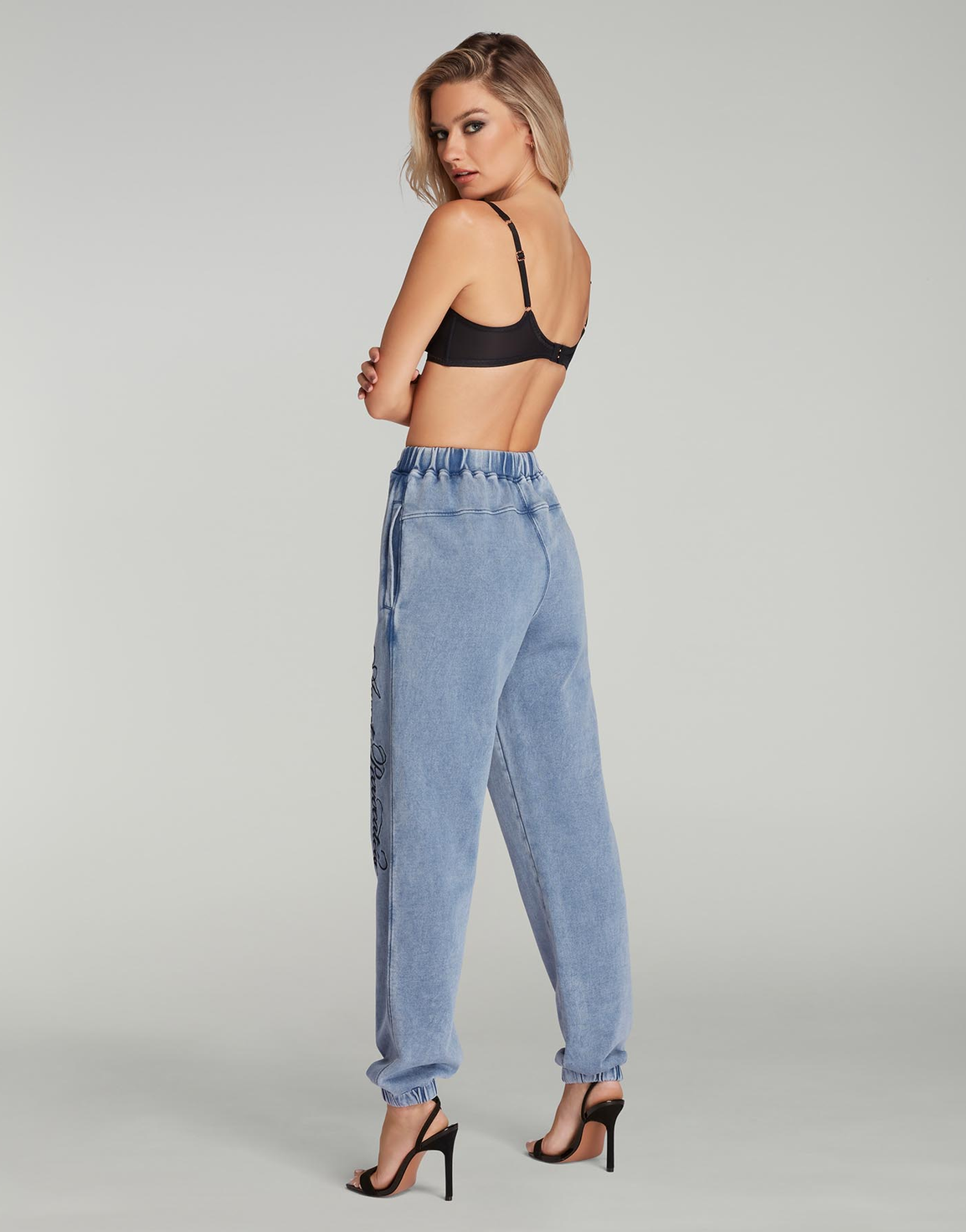 Rayley Jogging Trousers Denim/Black | Agent Provocateur