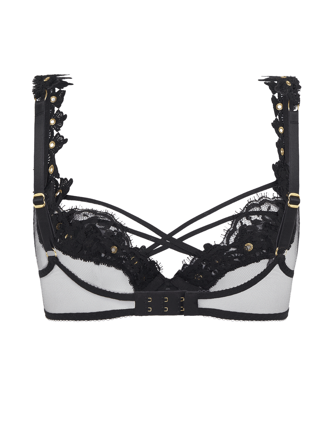 Paz Plunge Underwired Bra Black | Agent Provocateur
