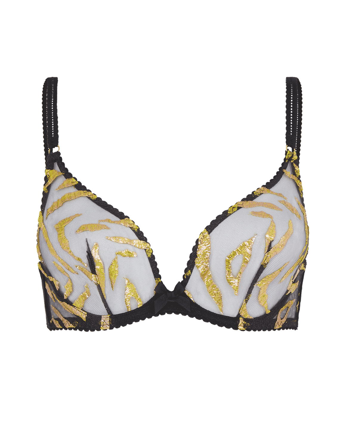 Pawla Plunge Underwired Bra Black | Agent Provocateur