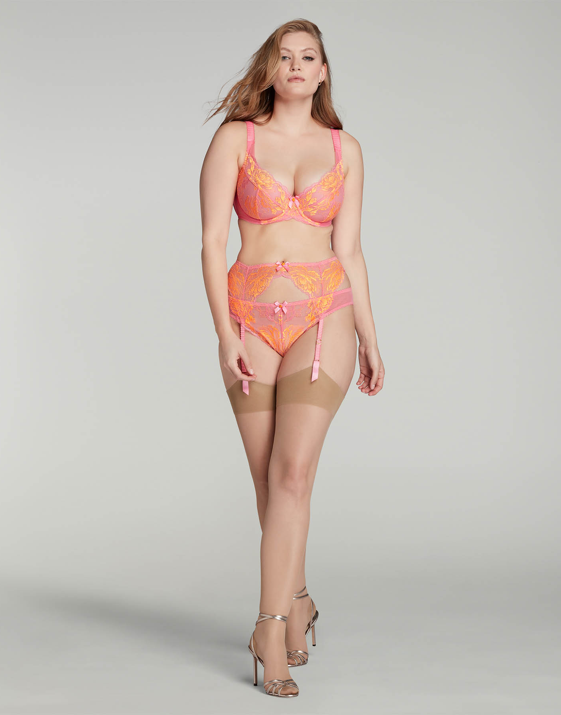 Yara Suspender Pink/Orange | Agent Provocateur
