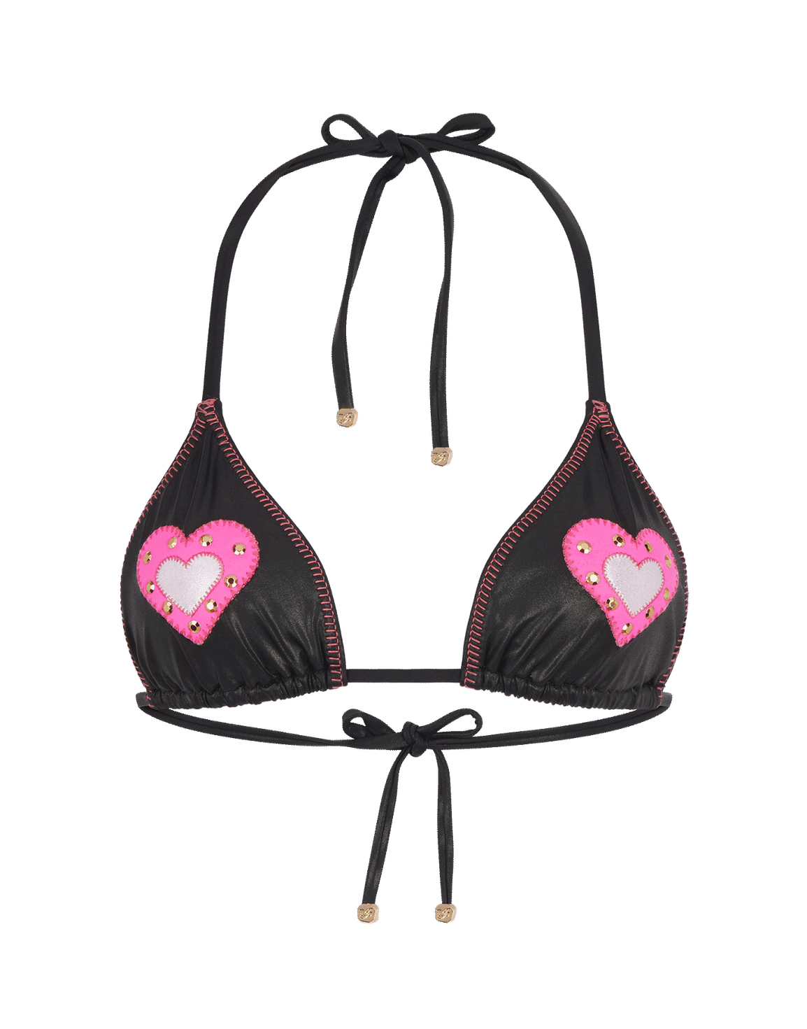 Loveli Tie Side Bikini Top Black | Agent Provocateur