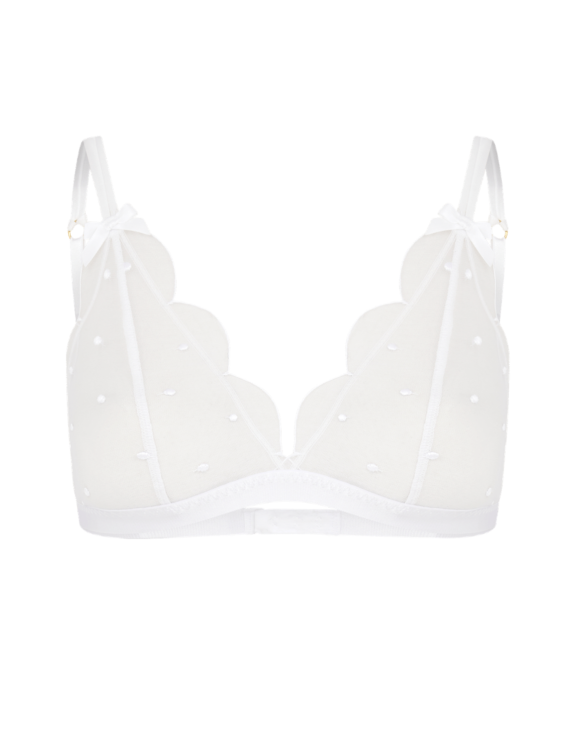 Lorna Dotty Soft Cup High Apex Underwired Bra White | Agent Provocateur