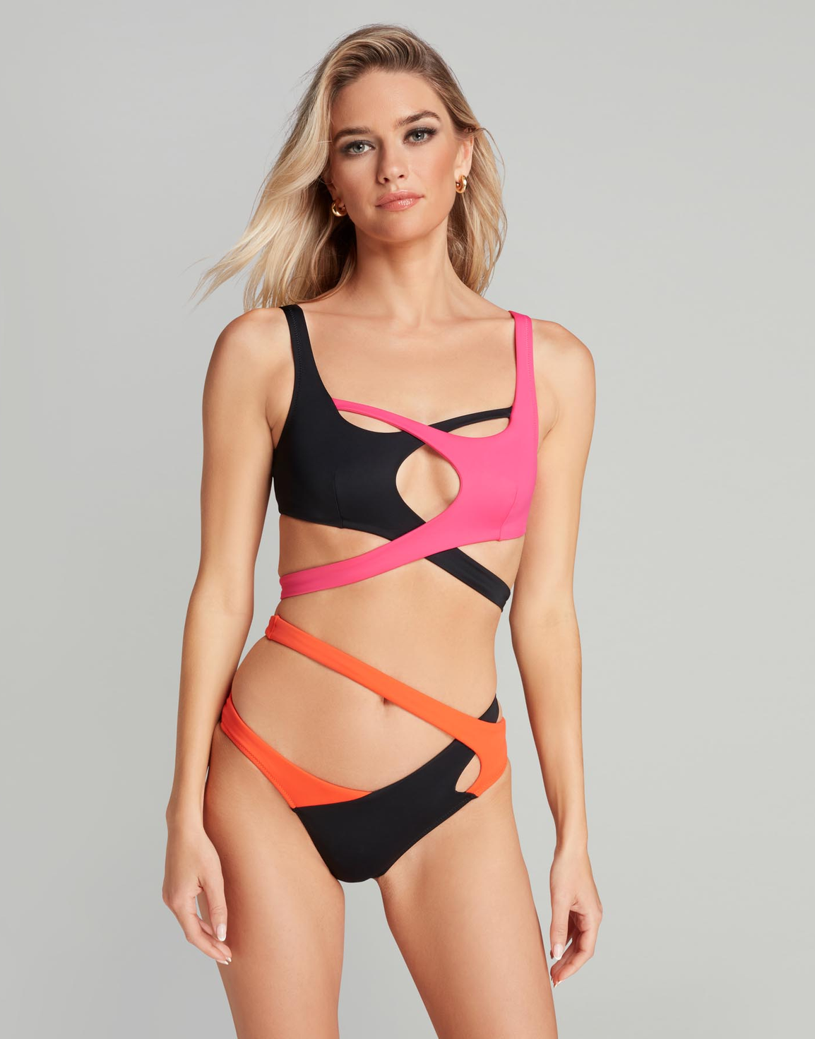 Racy Bikini Top Black/Pink/Orange | Agent Provocateur